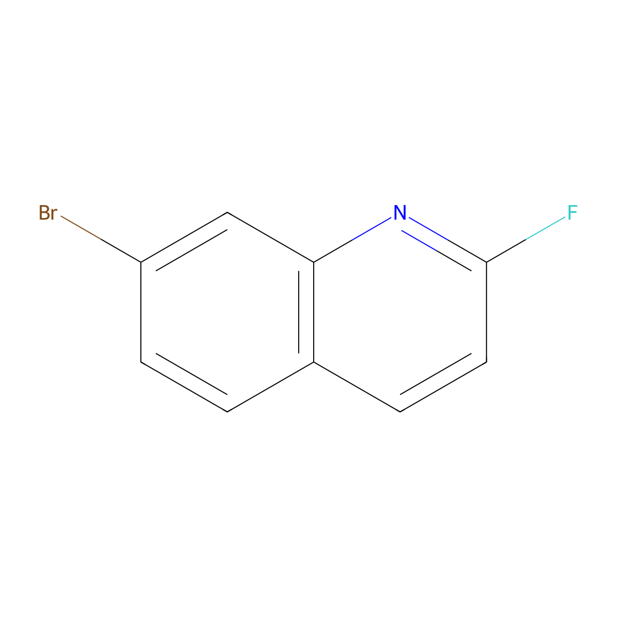 7-Bromo-2-fluoroquinoline molecular structure, CAS 2007916-78-9