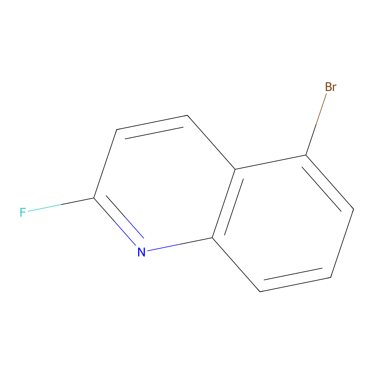 5-Bromo-2-fluoroquinoline molecular structure, CAS 2007916-82-5