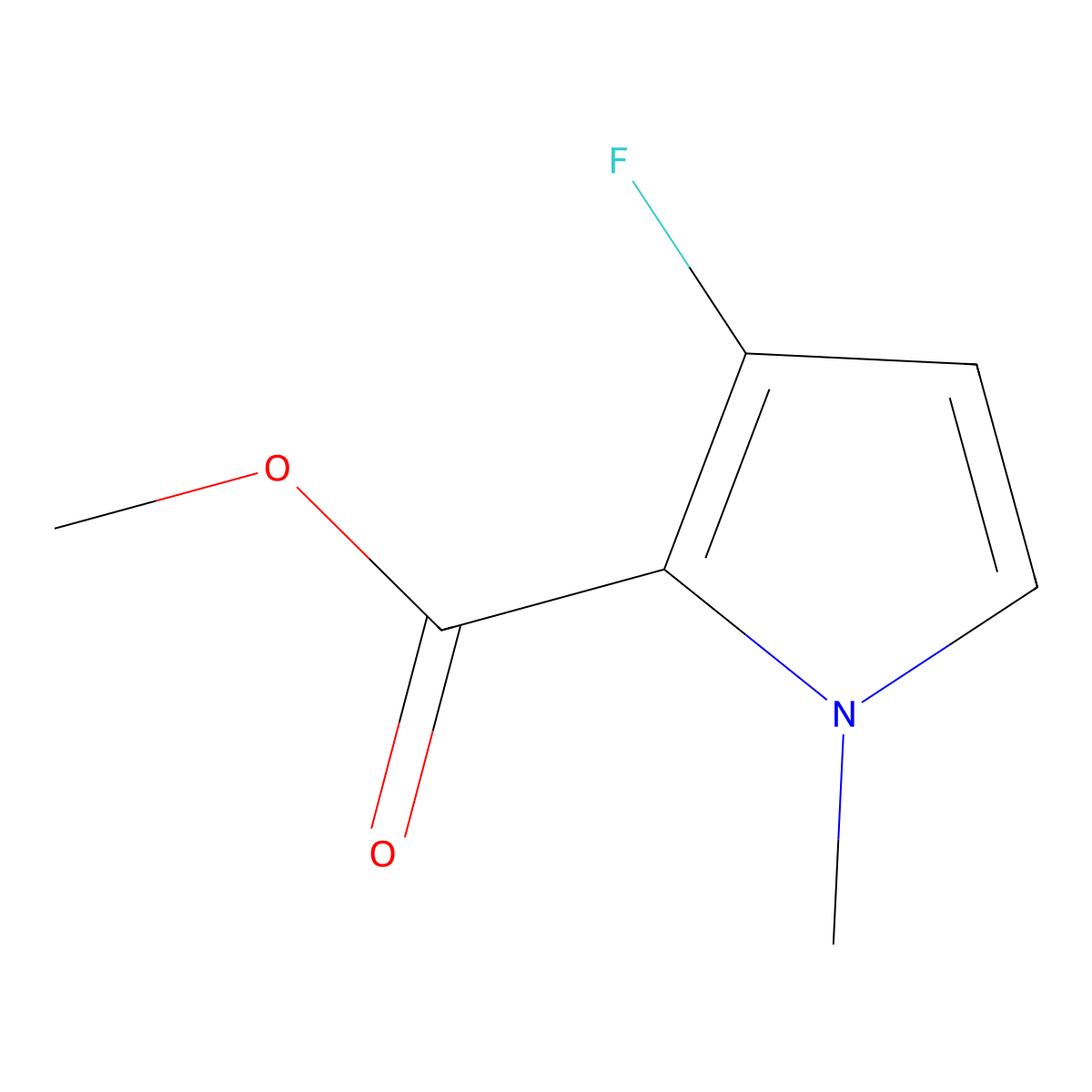 Methyl 3-fluoro-1-methyl-1H-pyrrole-2-carboxylate molecular structure, CAS 2007916-86-9