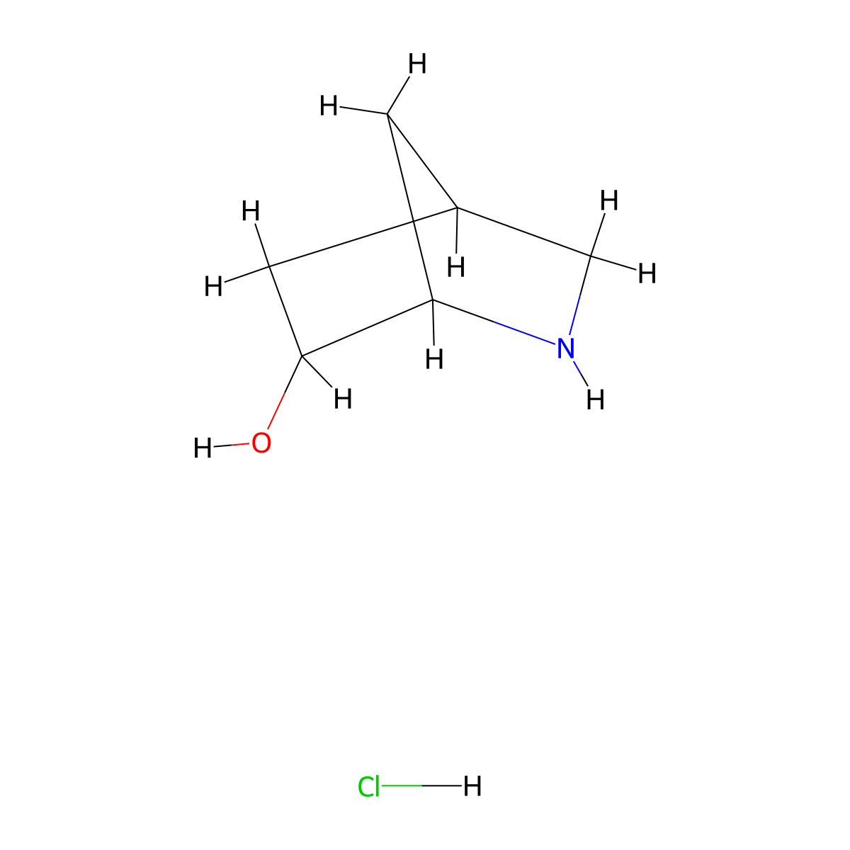 2-Azabicyclo[2.2.1]heptan-6-ol hydrochloride molecular structure, CAS 2007916-89-2