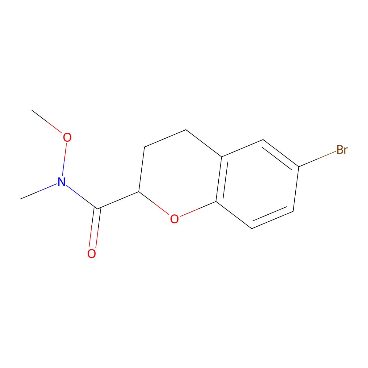 6-Bromo-N-methoxy-n-methylchroman-2-carboxamide molecular structure, CAS 2007917-02-2