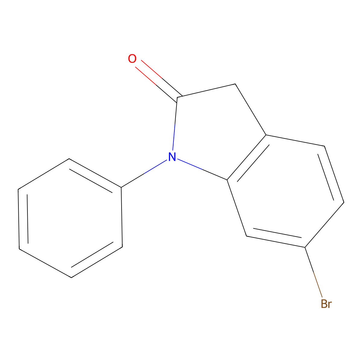 6-Bromo-1-phenylindolin-2-one molecular structure, CAS 2007917-03-3