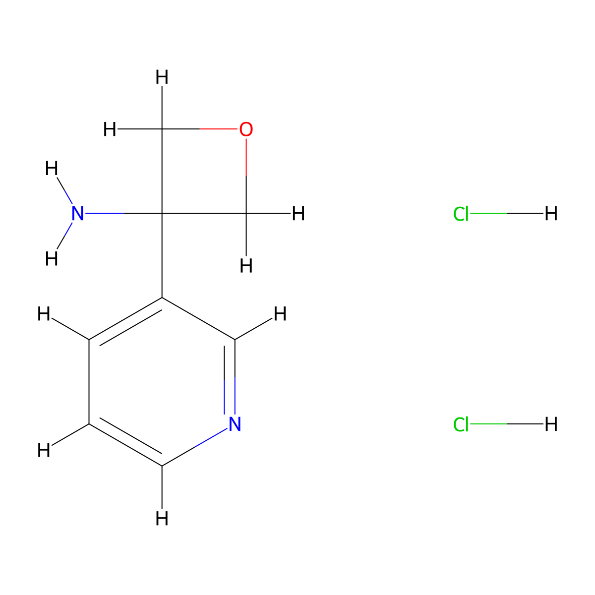 3-(Pyridin-3-yl)oxetan-3-amine dihydrochloride molecular structure, CAS 2007917-04-4