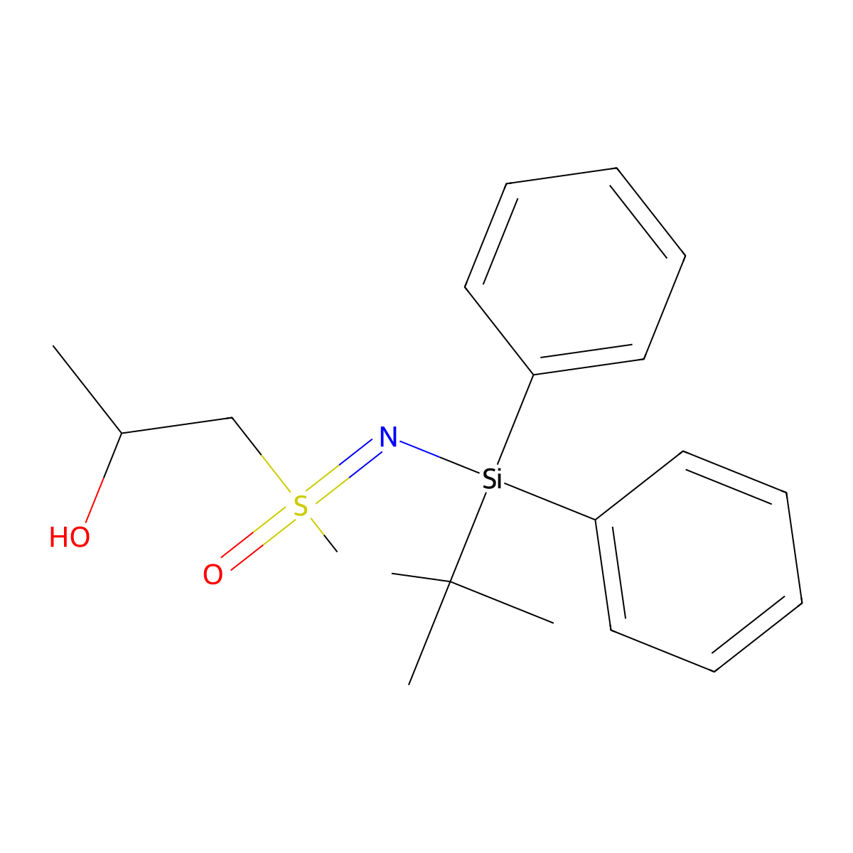 1-(N-(tert-Butyldiphenylsilyl)-S-methylsulfonimidoyl)propan-2-ol molecular structure, CAS 2007917-16-8
