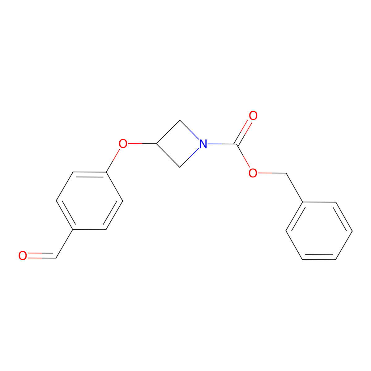Benzyl 3-(4-formylphenoxy)azetidine-1-carboxylate molecular structure, CAS 2007917-25-9