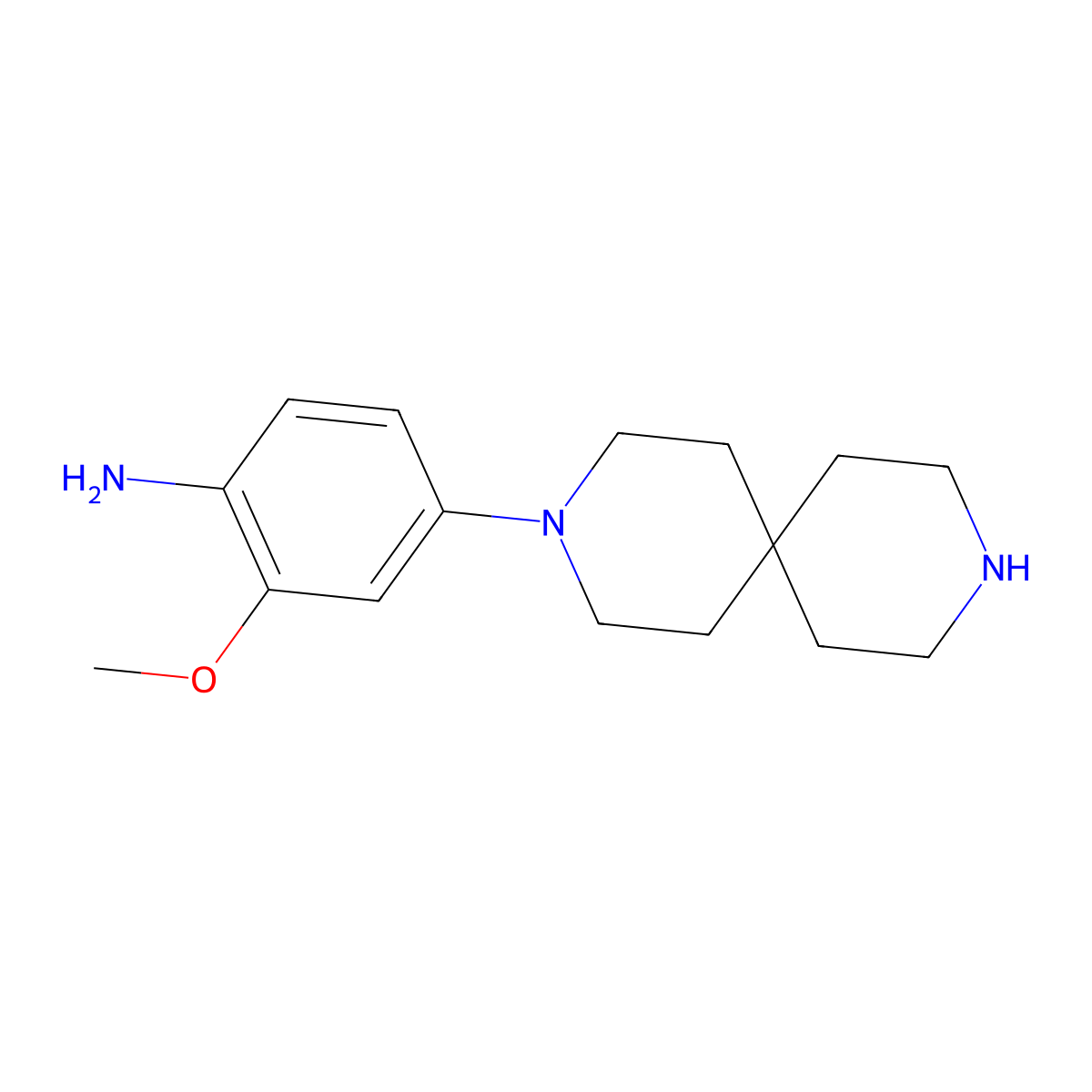 4-{3,9-Diazaspiro[5.5]undecan-3-yl}-2-methoxyaniline molecular structure, CAS 2007917-26-0
