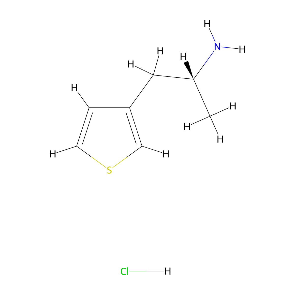 (R)-1-(Thiophen-3-yl)propan-2-amine hydrochloride molecular structure, CAS 2007917-27-1