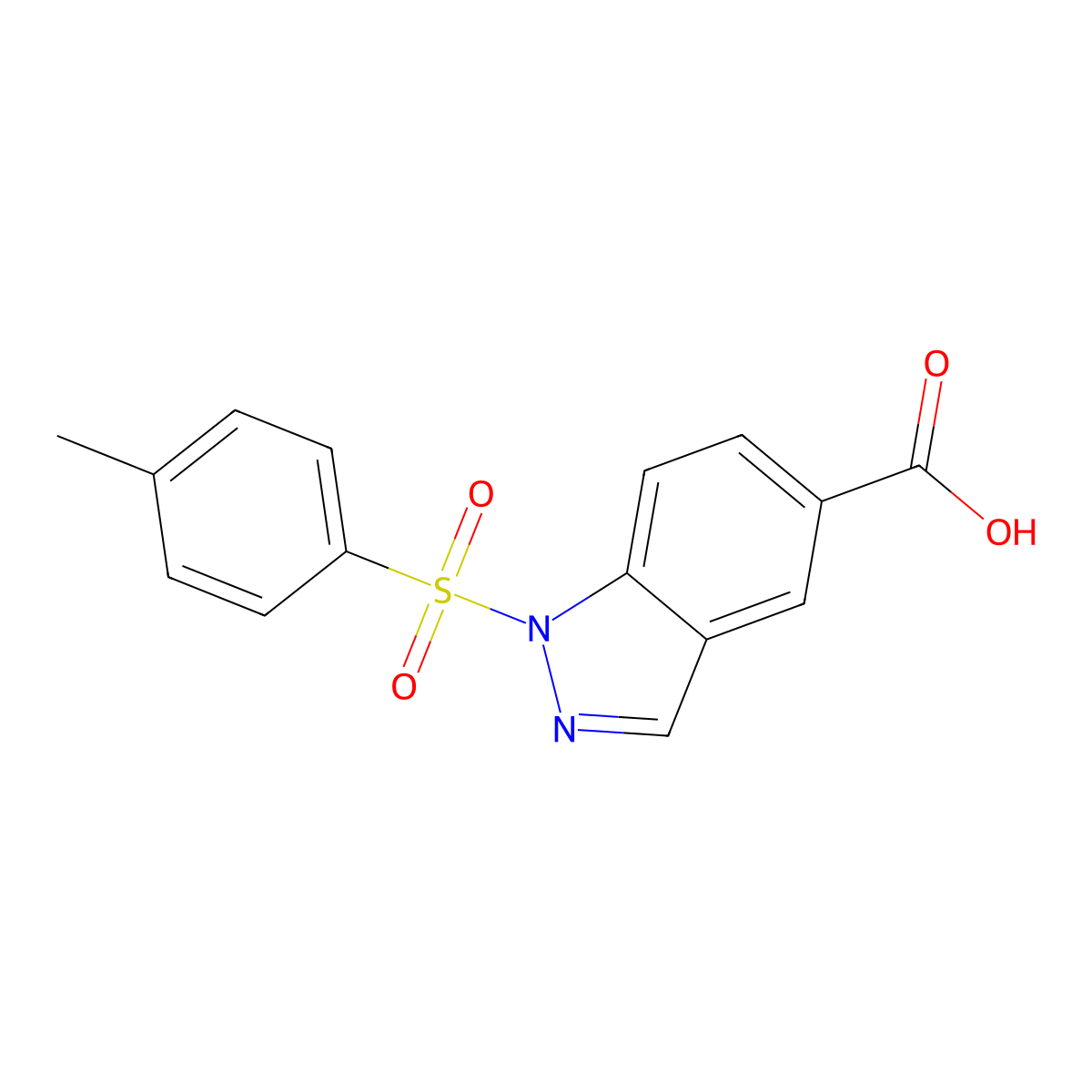 1-Tosyl-1H-indazole-5-carboxylic acid molecular structure, CAS 2007917-31-7