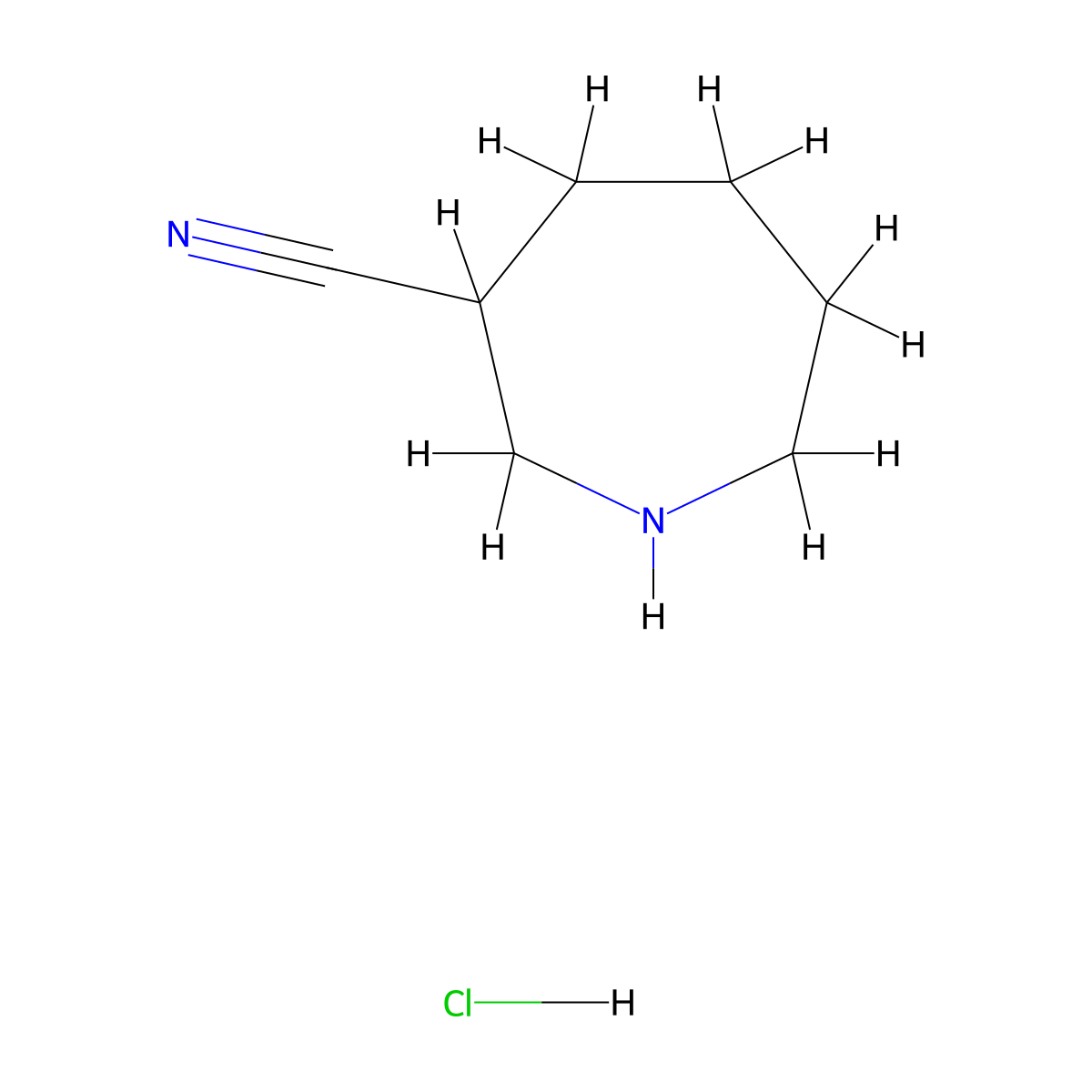 Azepane-3-carbonitrile;hydrochloride molecular structure, CAS 2007917-48-6
