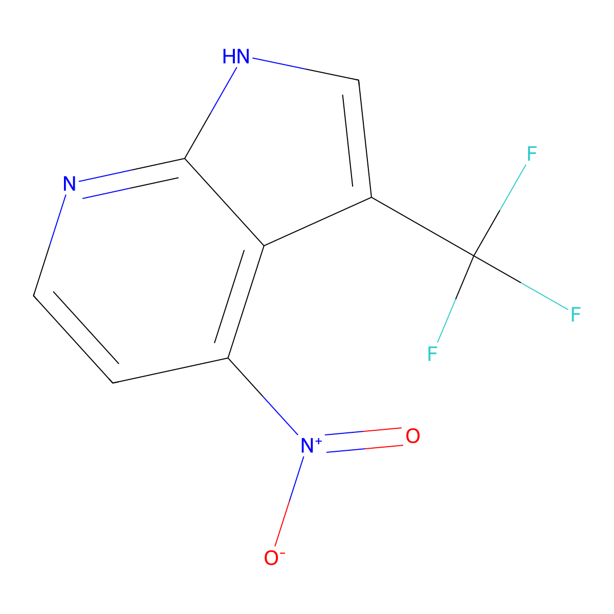 4-Nitro-3-(trifluoromethyl)-1H-pyrrolo[2,3-b]pyridine molecular structure, CAS 2007917-56-6