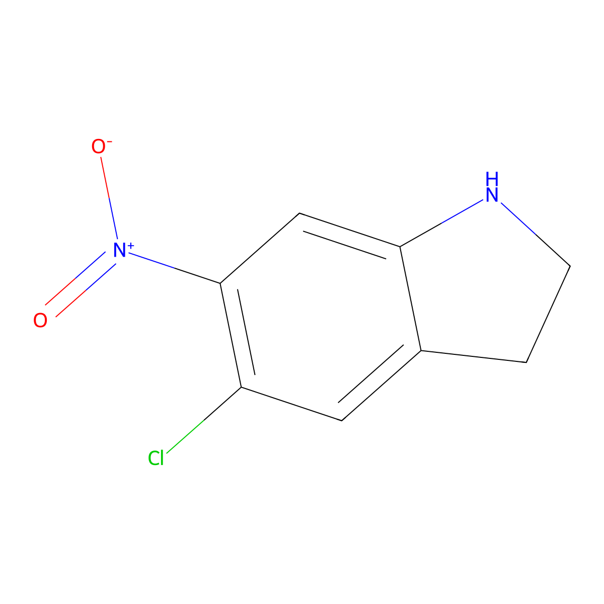 5-Chloro-6-nitro-2,3-dihydro-1H-indole molecular structure, CAS 2007919-15-3