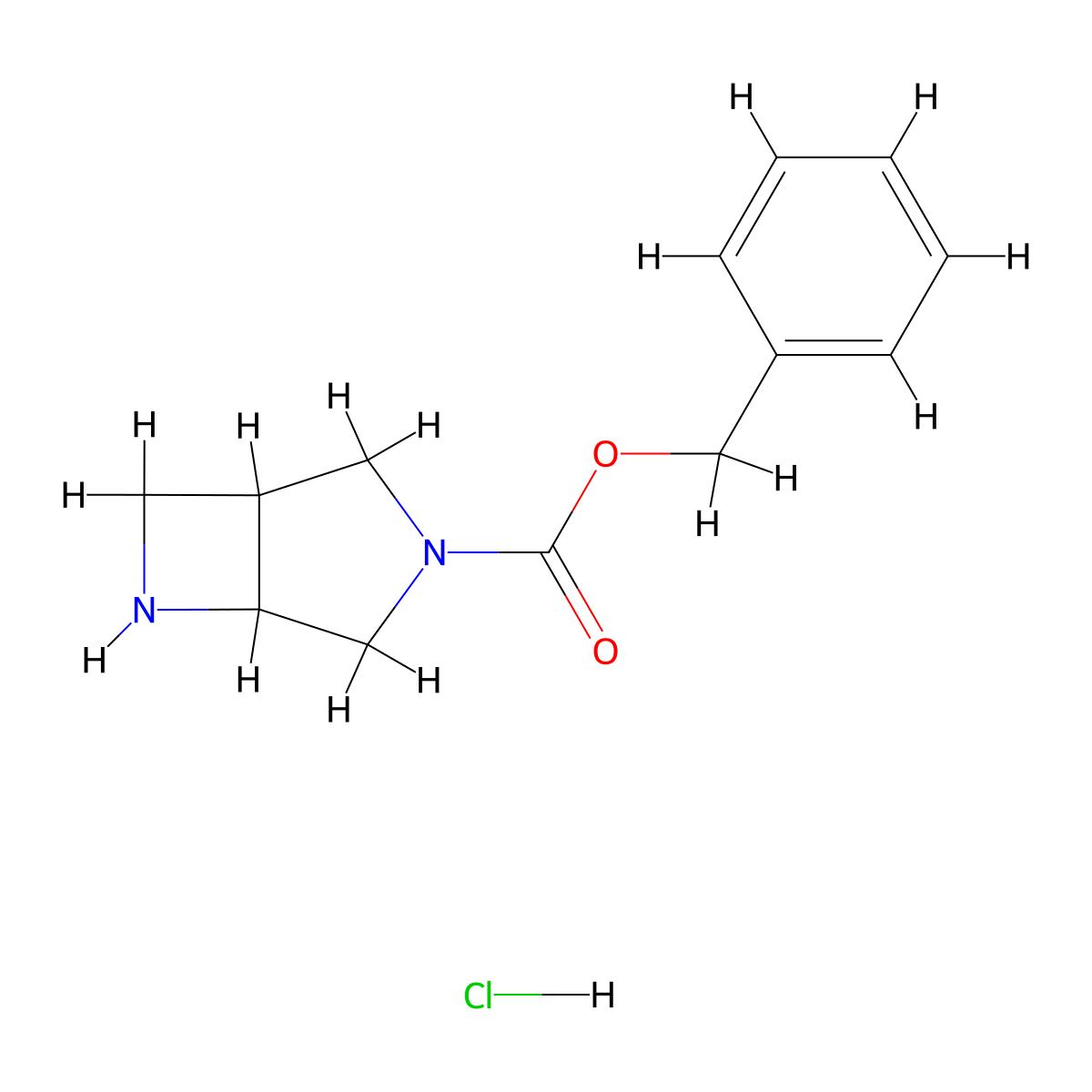 Benzyl 3,6-diazabicyclo[3.2.0]heptane-3-carboxylate hydrochloride molecular structure, CAS 2007919-22-2
