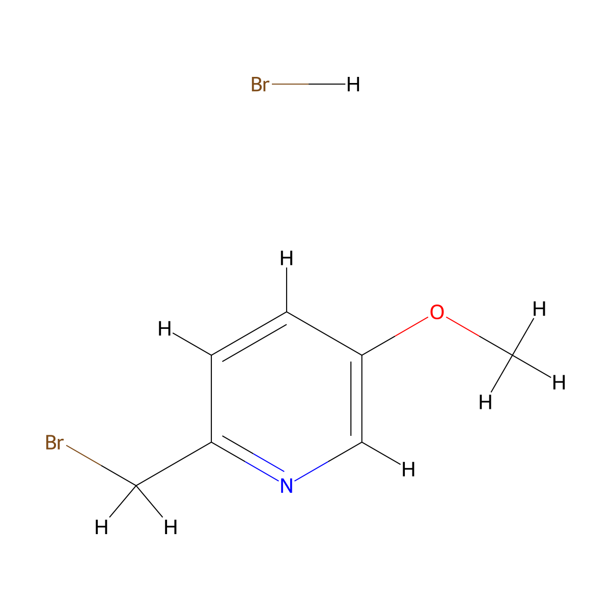2-(Bromomethyl)-5-methoxypyridine hydrobromide molecular structure, CAS 2007919-27-7