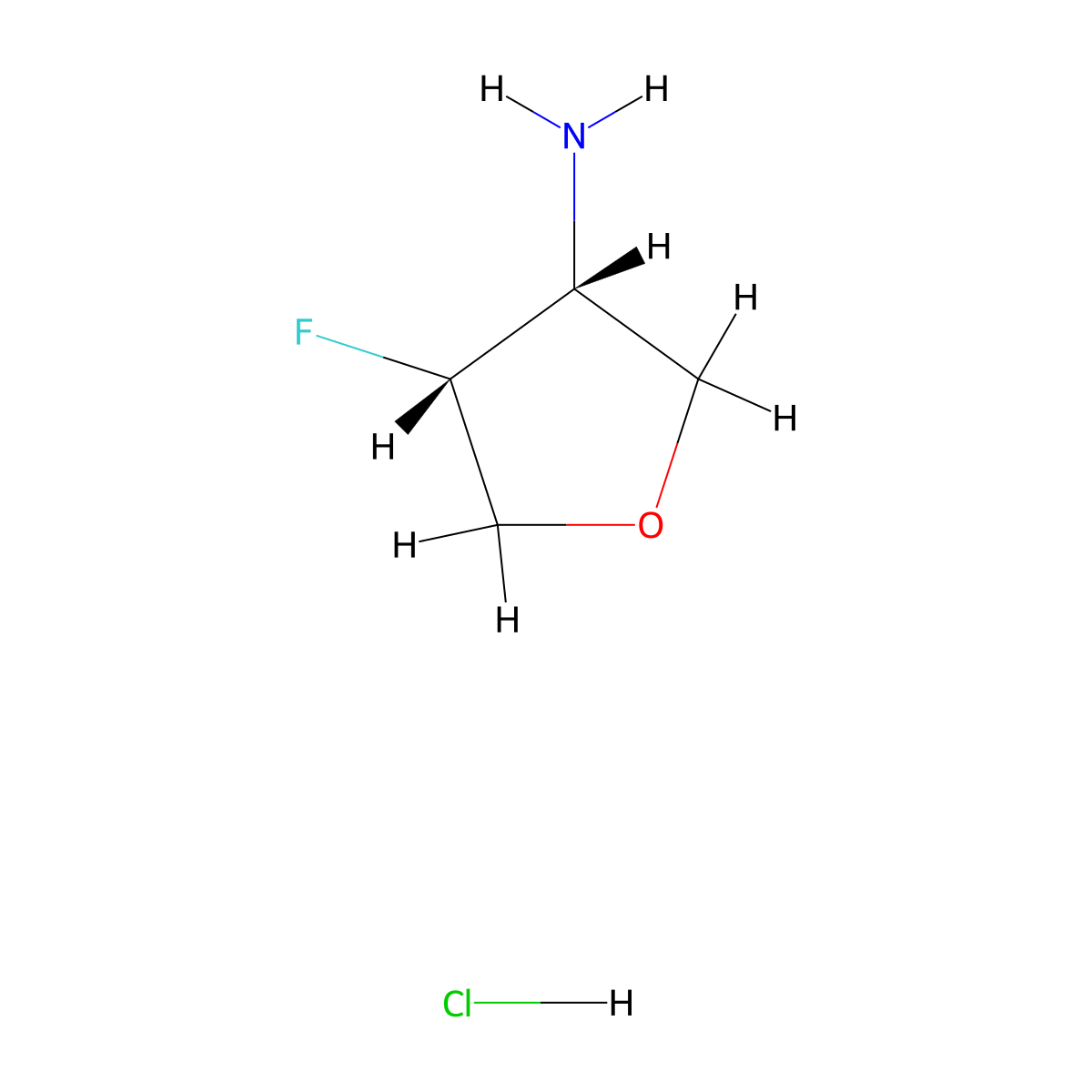 rac-(3R,4R)-4-fluorooxolan-3-amine hydrochloride molecular structure, CAS 2007919-31-3