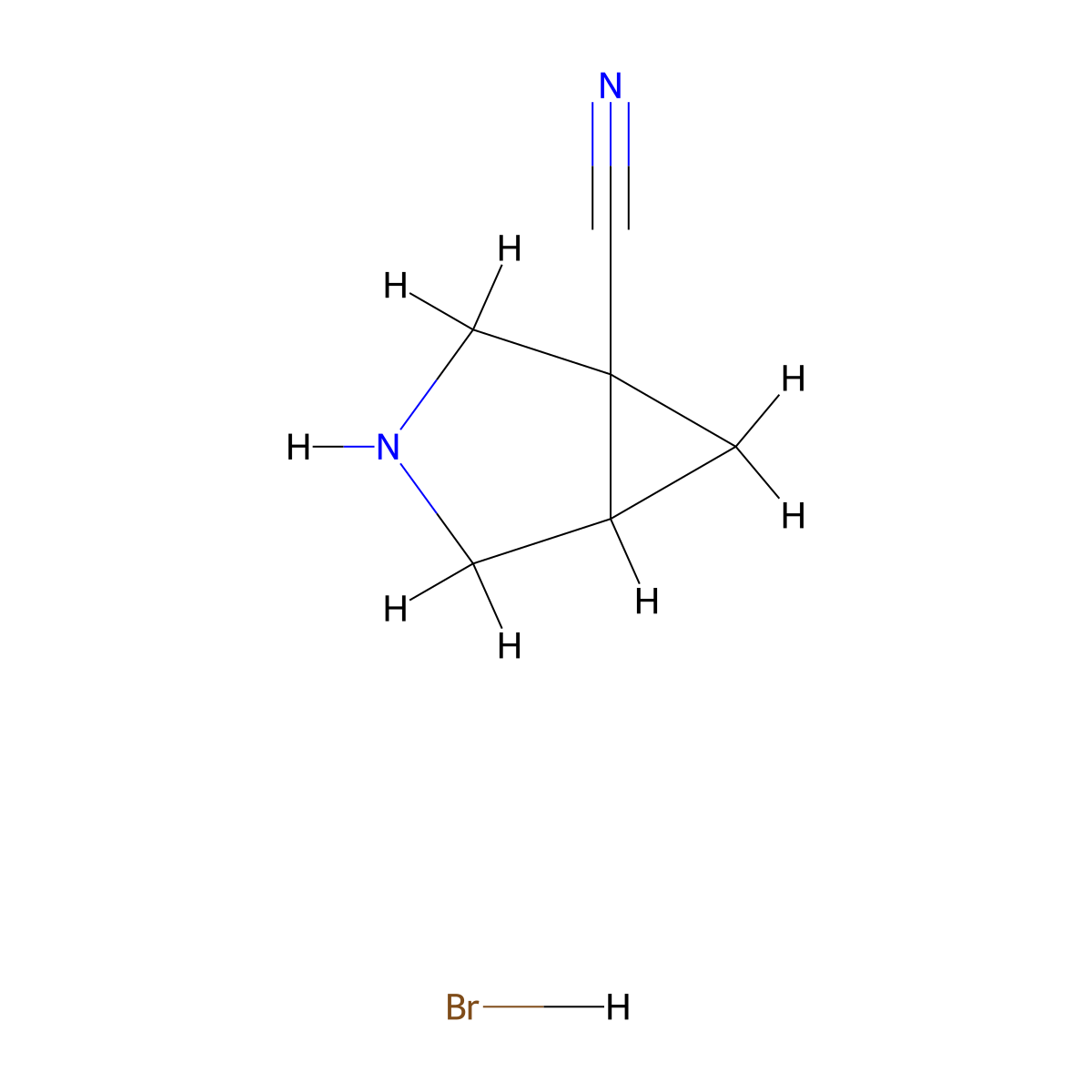 3-Azabicyclo[3.1.0]hexane-1-carbonitrile hydrobromide molecular structure, CAS 2007919-32-4