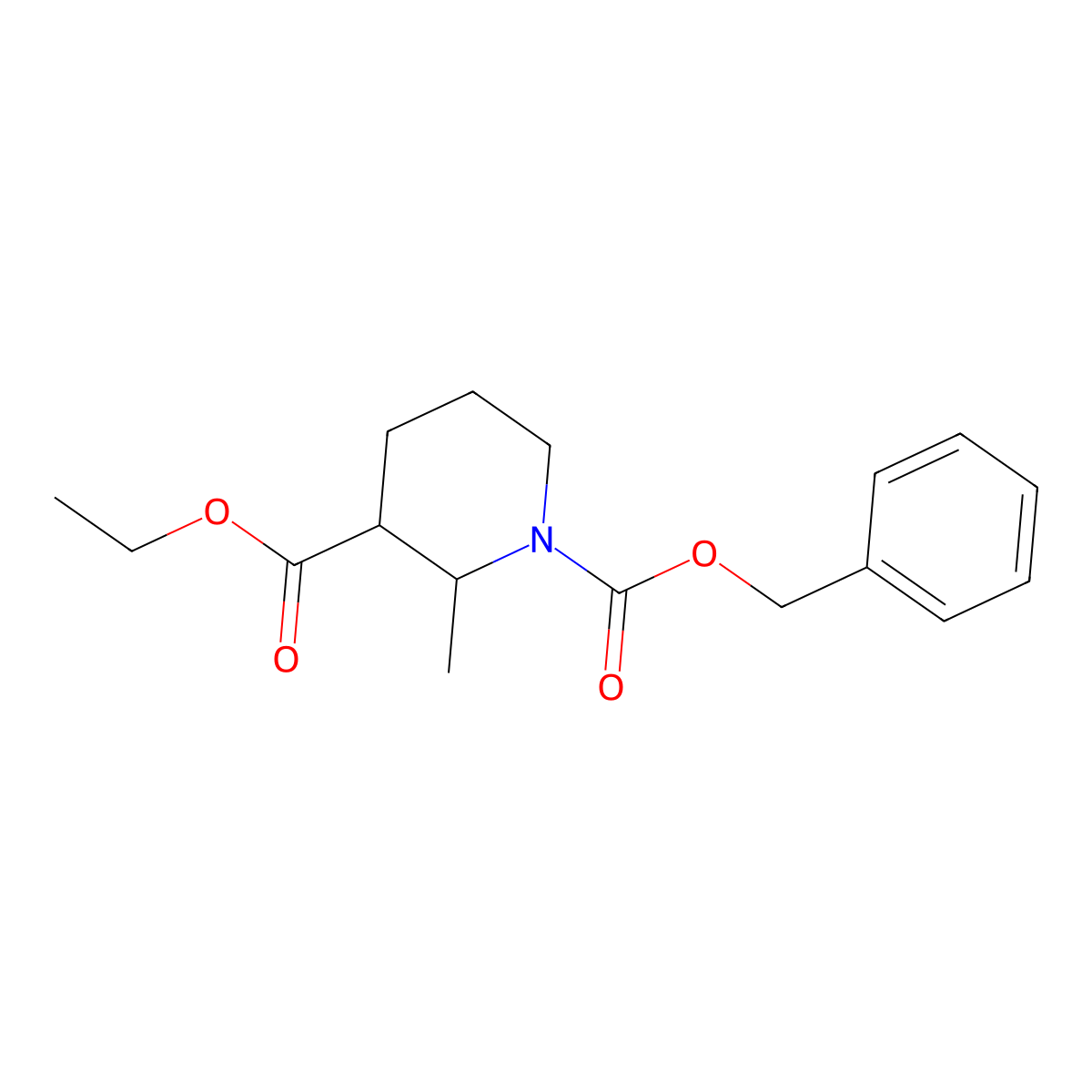 1-Benzyl 3-ethyl 2-methylpiperidine-1,3-dicarboxylate molecular structure, CAS 2007919-36-8