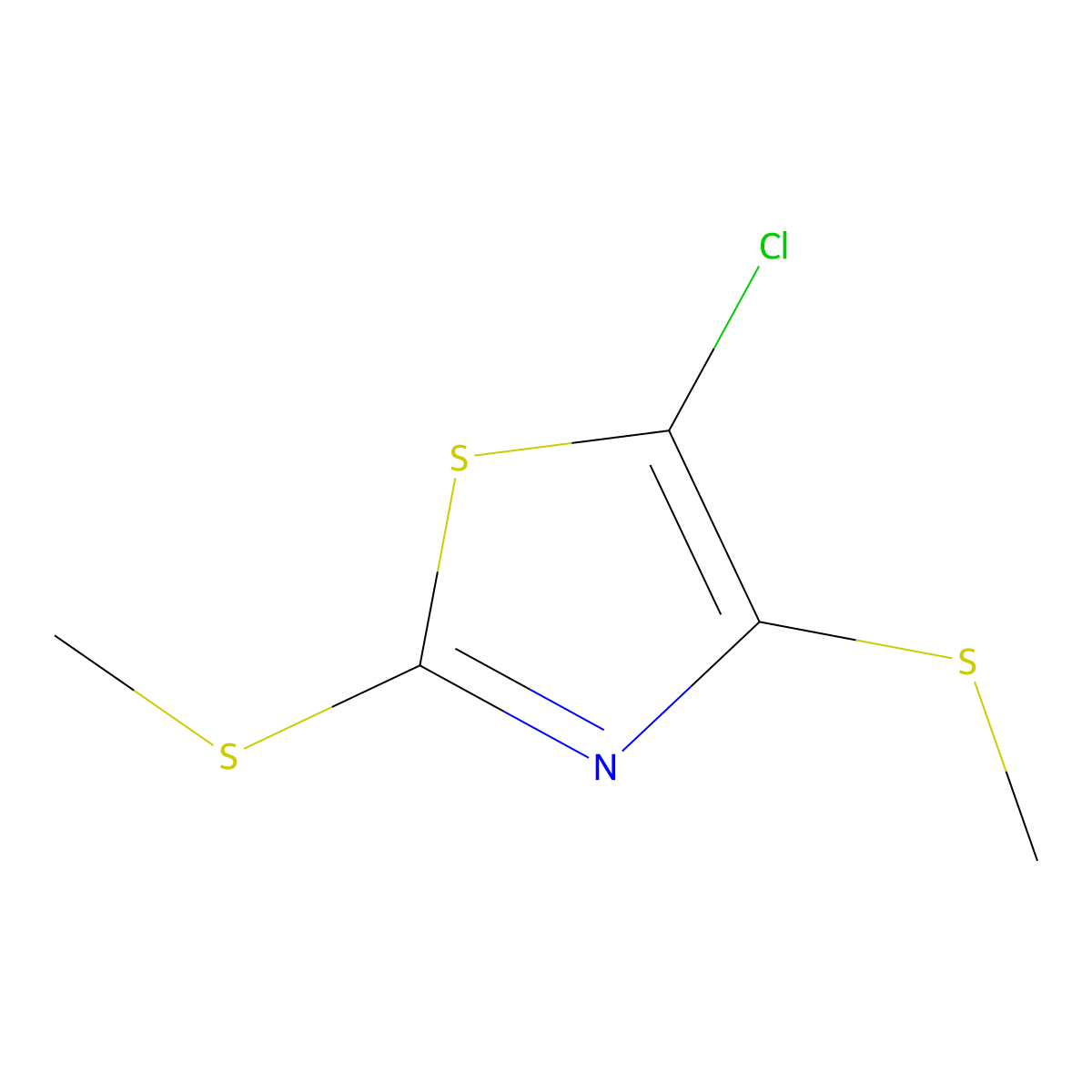 5-Chloro-2,4-bis(methylthio)thiazole molecular structure, CAS 2007919-37-9