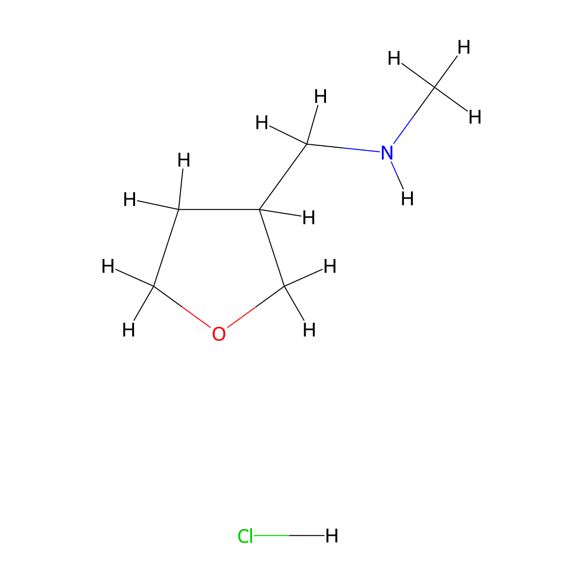 Methyl[(oxolan-3-yl)methyl]amine hydrochloride molecular structure, CAS 2007919-41-5