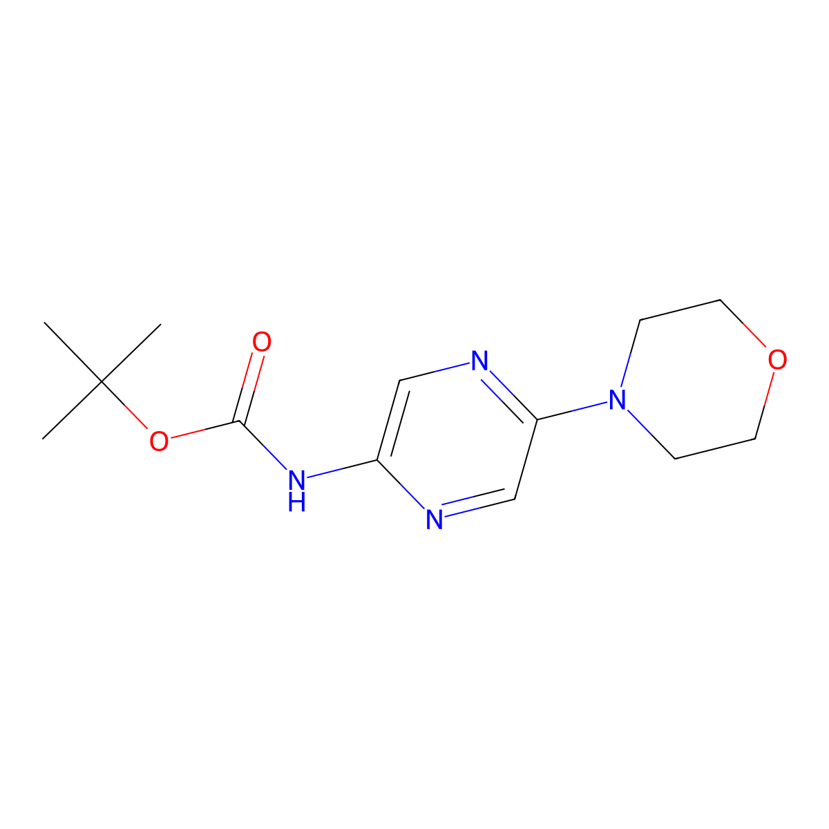 tert-Butyl (5-morpholinopyrazin-2-yl)carbamate molecular structure, CAS 2007919-55-1