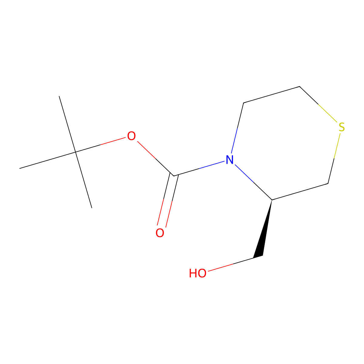 (S)-Tert-Butyl 3-(Hydroxymethyl)Thiomorpholine-4-Carboxylate molecular structure, CAS 2007919-58-4
