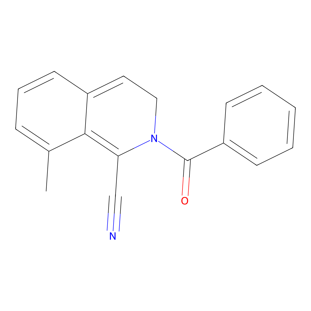 2-Benzoyl-8-methyl-2,3-dihydroisoquinoline-1-carbonitrile molecular structure, CAS 2007919-60-8