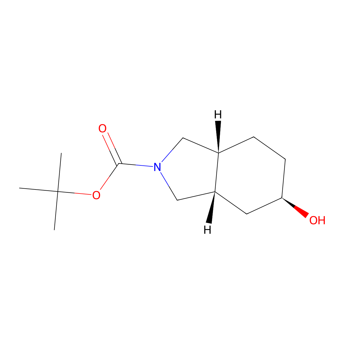 tert-butyl (3aS,5R,7aR)-rel-5-hydroxy-octahydro-1H-isoindole-2-carboxylate molecular structure, CAS 2007919-65-3