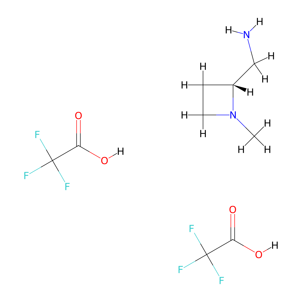 [(2R)-1-methylazetidin-2-yl]methanamine; bis(trifluoroacetic acid) molecular structure, CAS 2007919-70-0