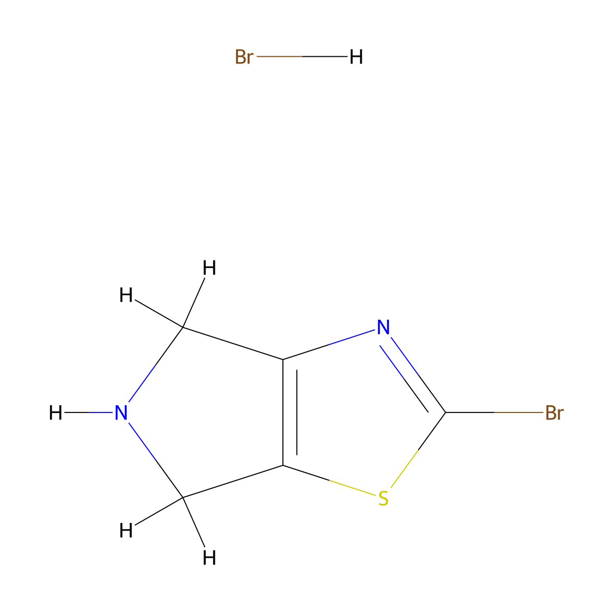 2-bromo-4H,5H,6H-pyrrolo[3,4-d][1,3]thiazole hydrobromide molecular structure, CAS 2007920-09-2