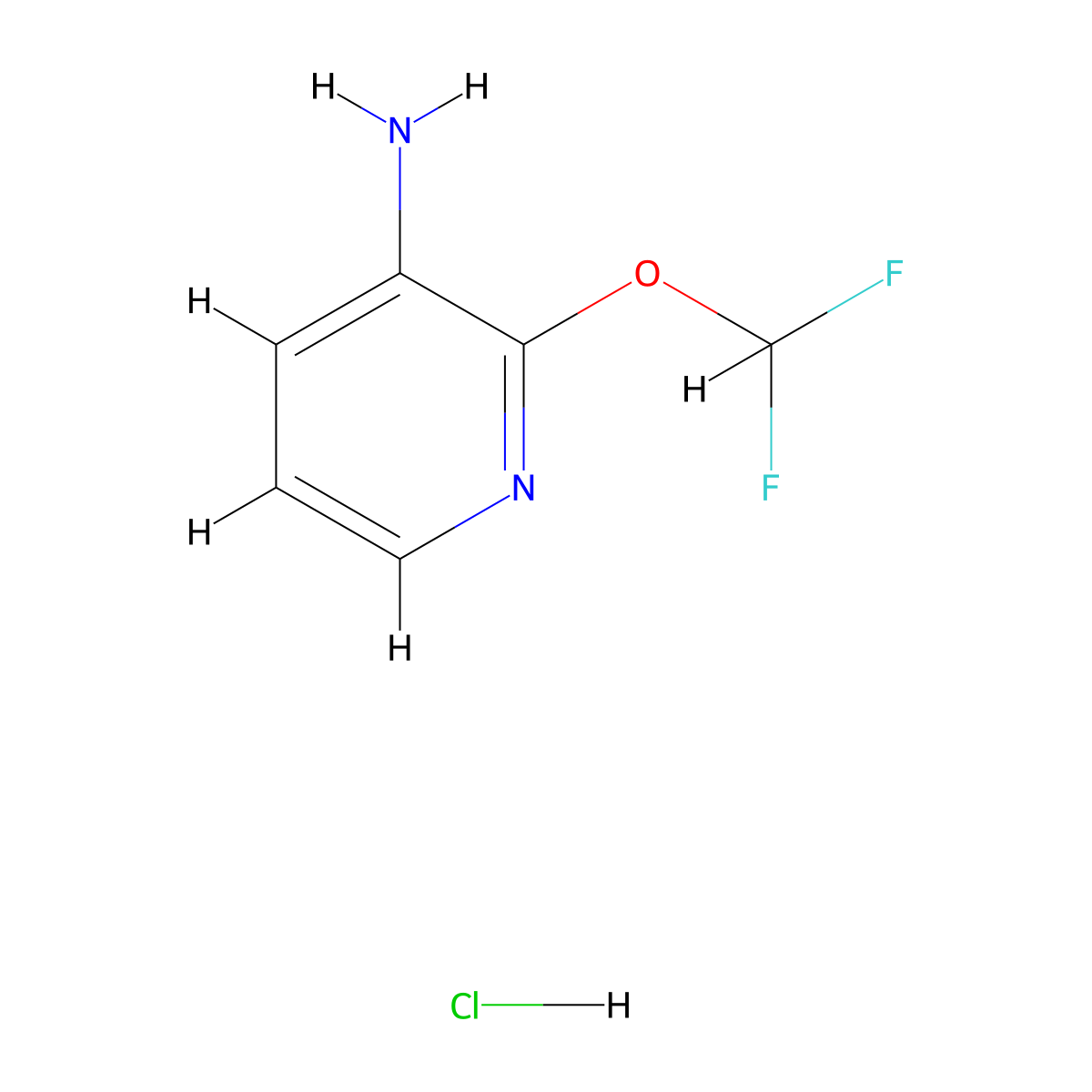 2-(Difluoromethoxy)pyridin-3-amine hydrochloride molecular structure, CAS 2007920-11-6