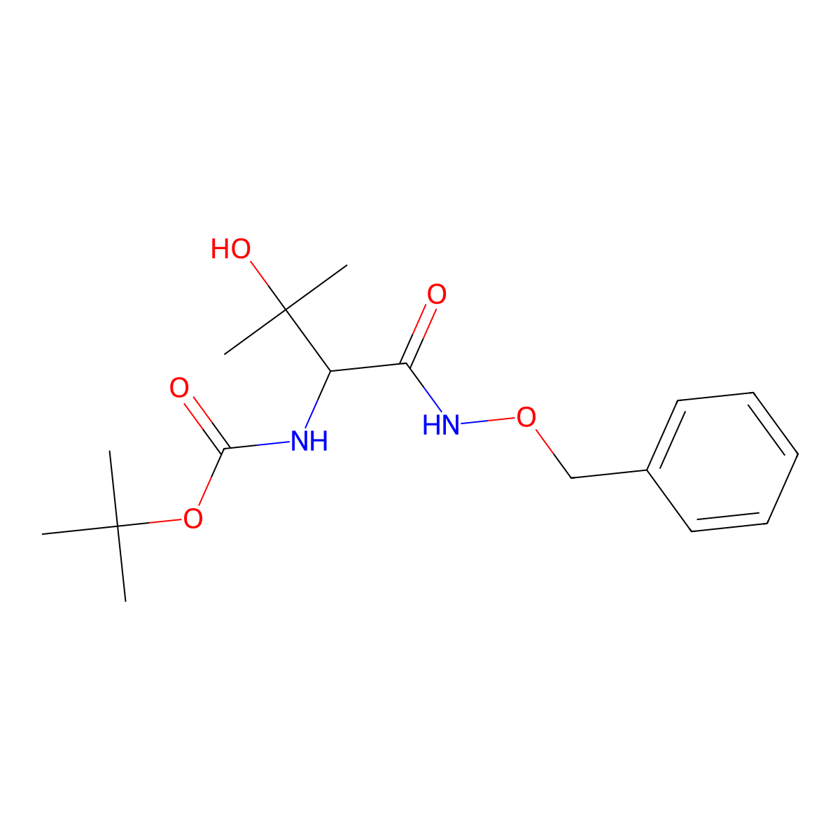 (R)-tert-Butyl (1-((benzyloxy)amino)-3-hydroxy-3-methyl-1-oxobutan-2-yl)carbamate molecular structure, CAS 2007920-14-9