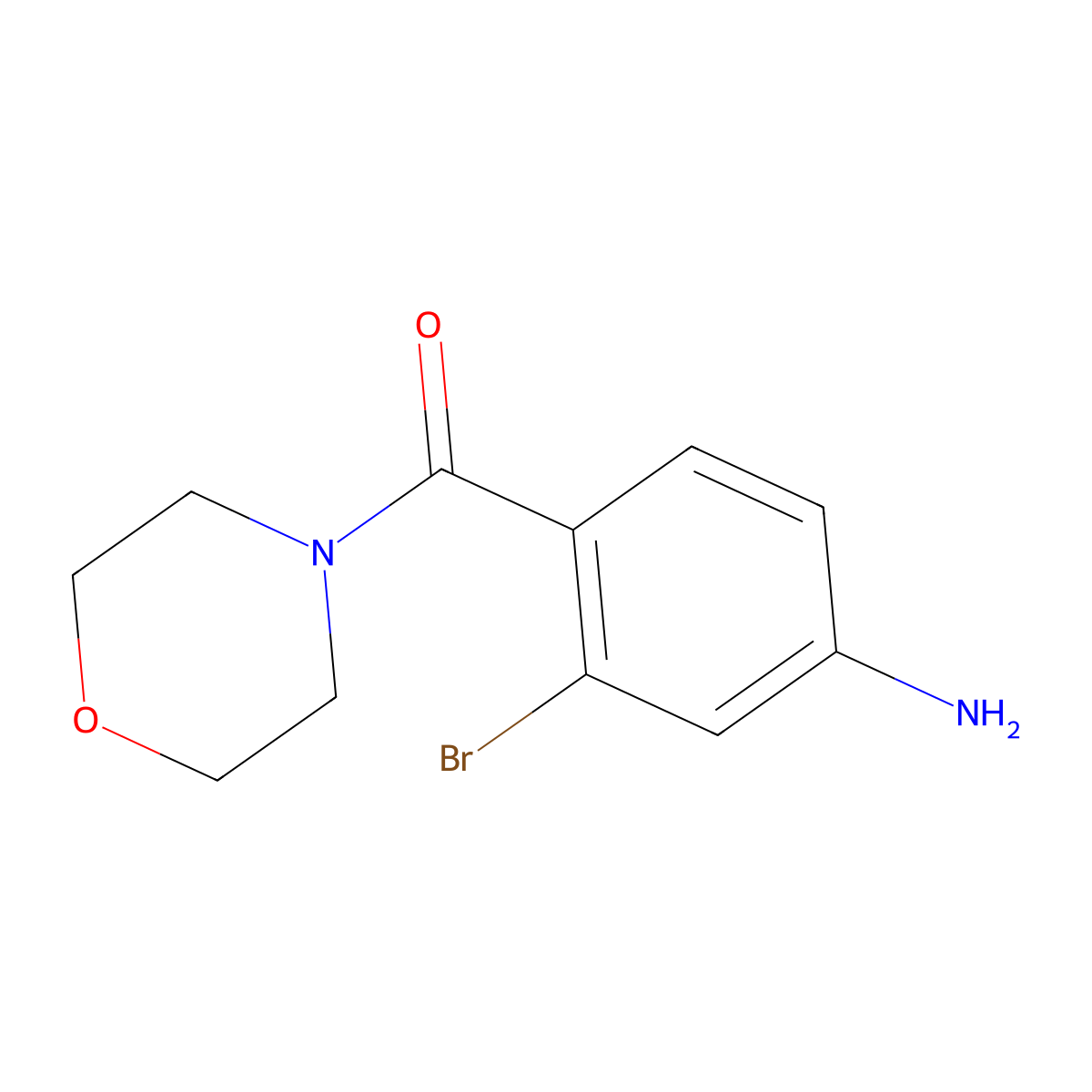 (4-Amino-2-bromophenyl)(morpholino)methanone molecular structure, CAS 2007920-20-7
