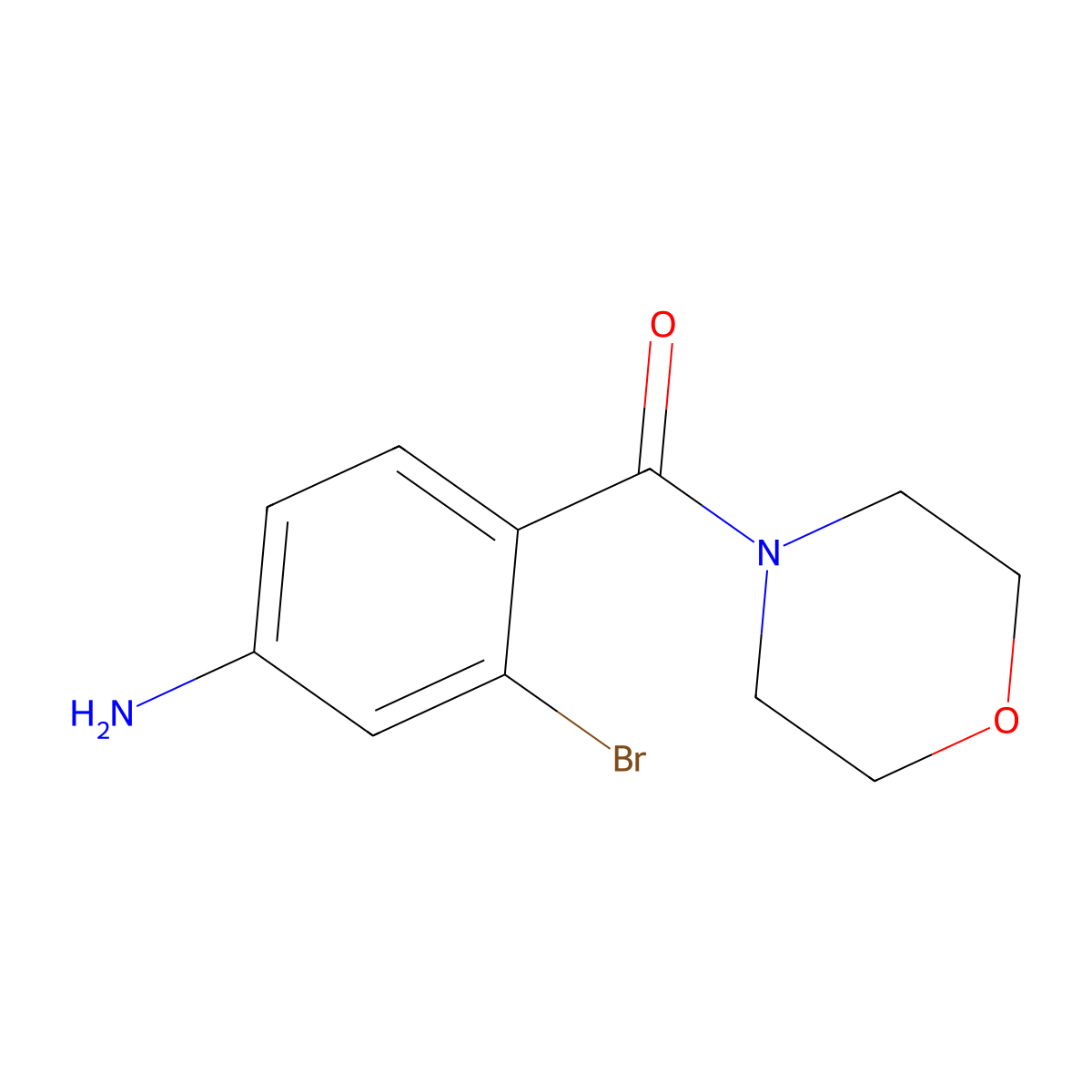 (4-Amino-2-bromophenyl)(morpholino)methanone molecular structure, CAS 2007920-20-7