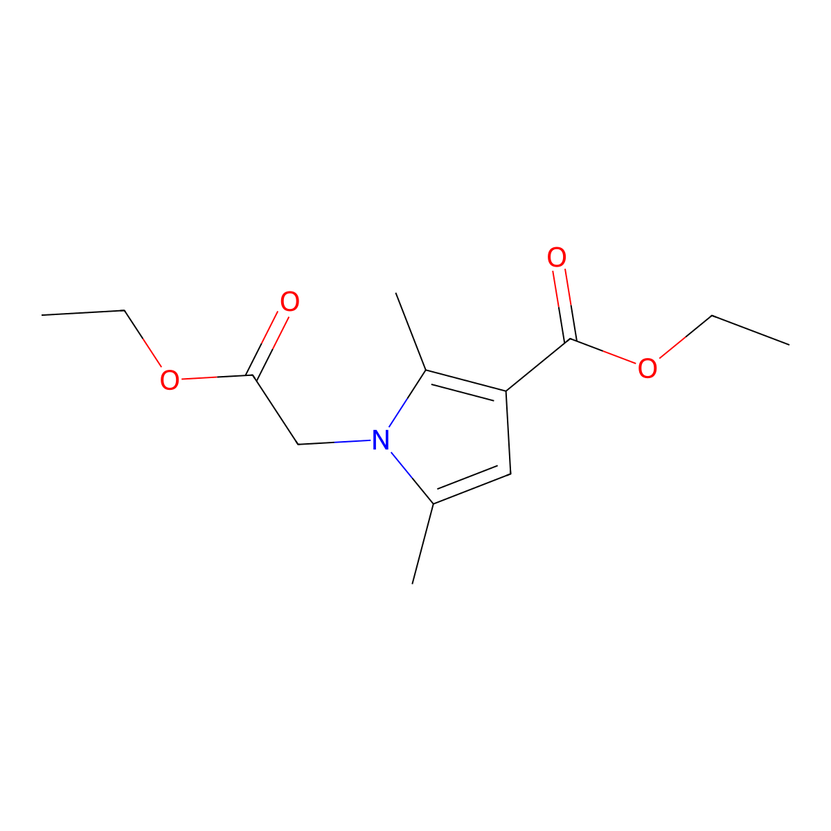 ethyl 1-(2-ethoxy-2-oxoethyl)-2,5-dimethyl-1H-pyrrole-3-carboxylate molecular structure, CAS 2007920-34-3