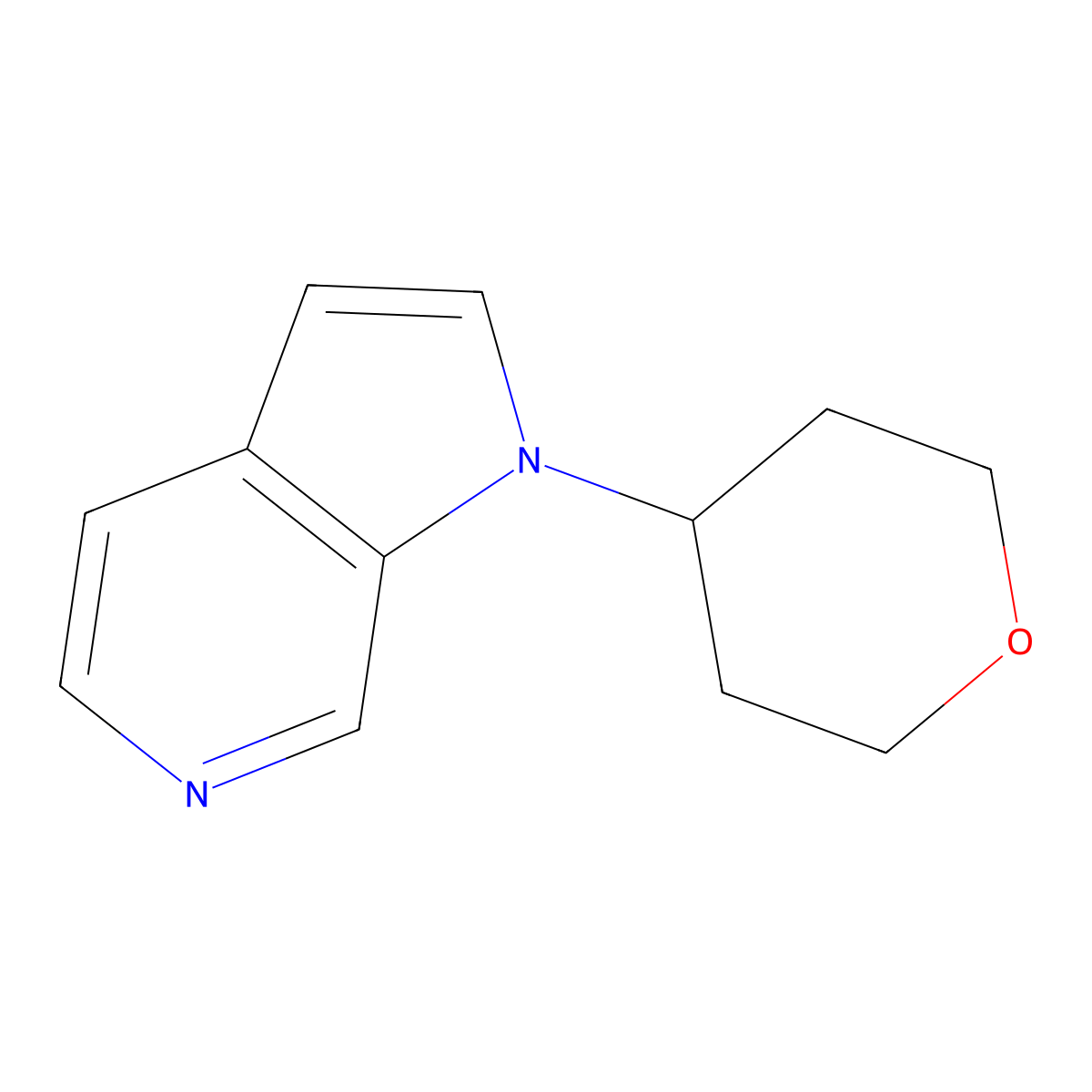 1-Tetrahydropyran-4-ylpyrrolo[2,3-c]pyridine molecular structure, CAS 2007920-43-4