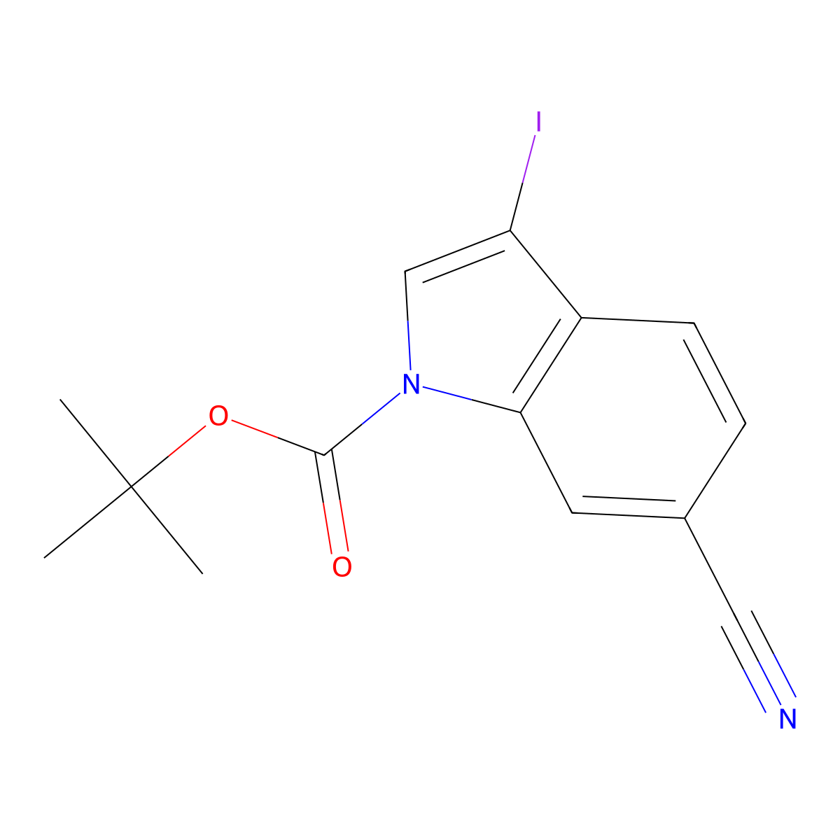 tert-Butyl 6-cyano-3-iodo-1H-indole-1-carboxylate molecular structure, CAS 2007920-44-5