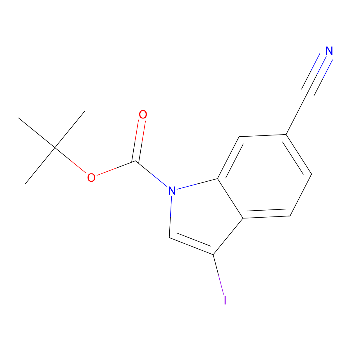 tert-Butyl 6-cyano-3-iodo-1H-indole-1-carboxylate molecular structure, CAS 2007920-44-5