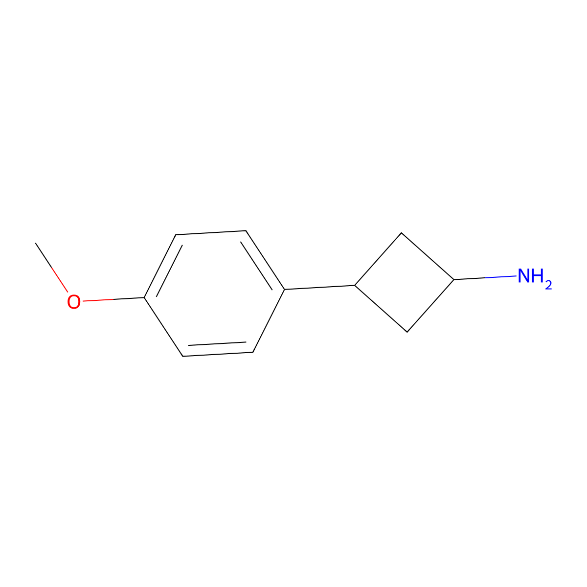 cis-3-(4-Methoxyphenyl)cyclobutanamine molecular structure, CAS 2007920-49-0