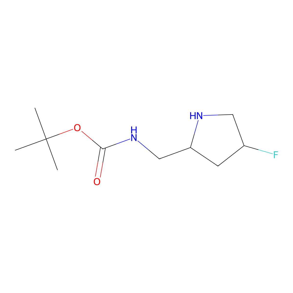 tert-butyl N-{[(2S,4S)-4-fluoropyrrolidin-2-yl]methyl}carbamate molecular structure, CAS 2007920-50-3