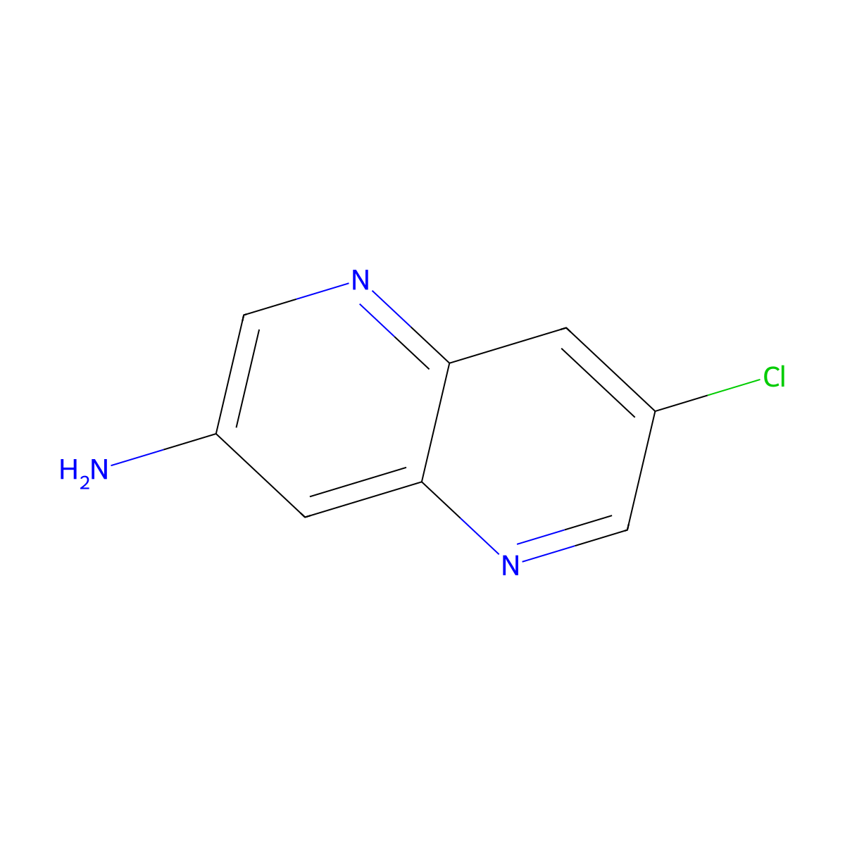 7-Chloro-1,5-naphthyridin-3-amine molecular structure, CAS 2007920-59-2