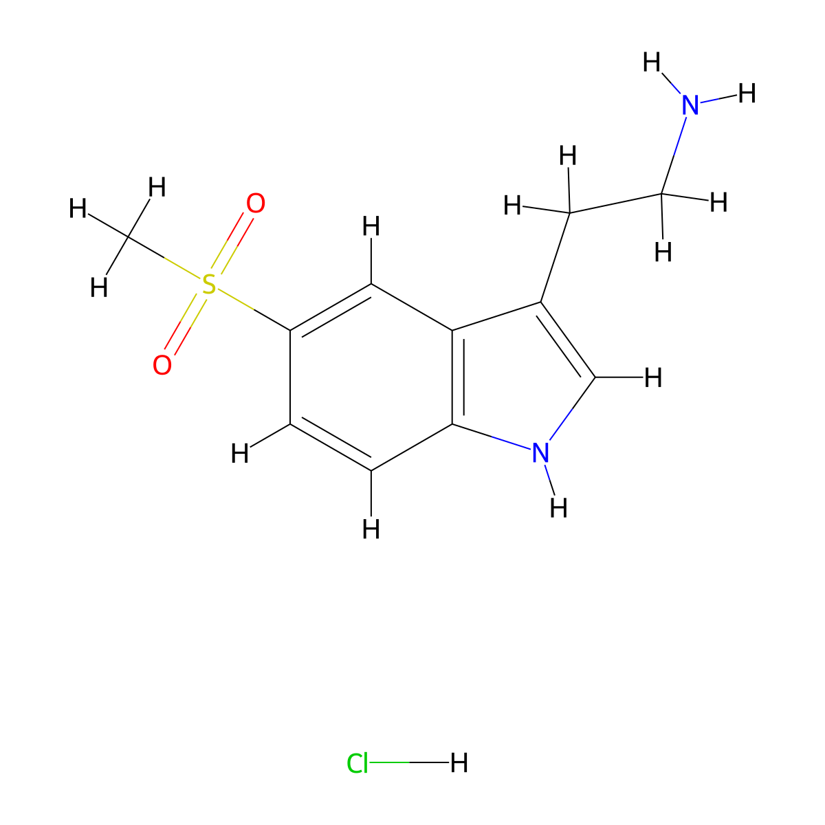 2-(5-(Methylsulfonyl)-1H-indol-3-yl)ethanamine HCl molecular structure, CAS 2007920-63-8