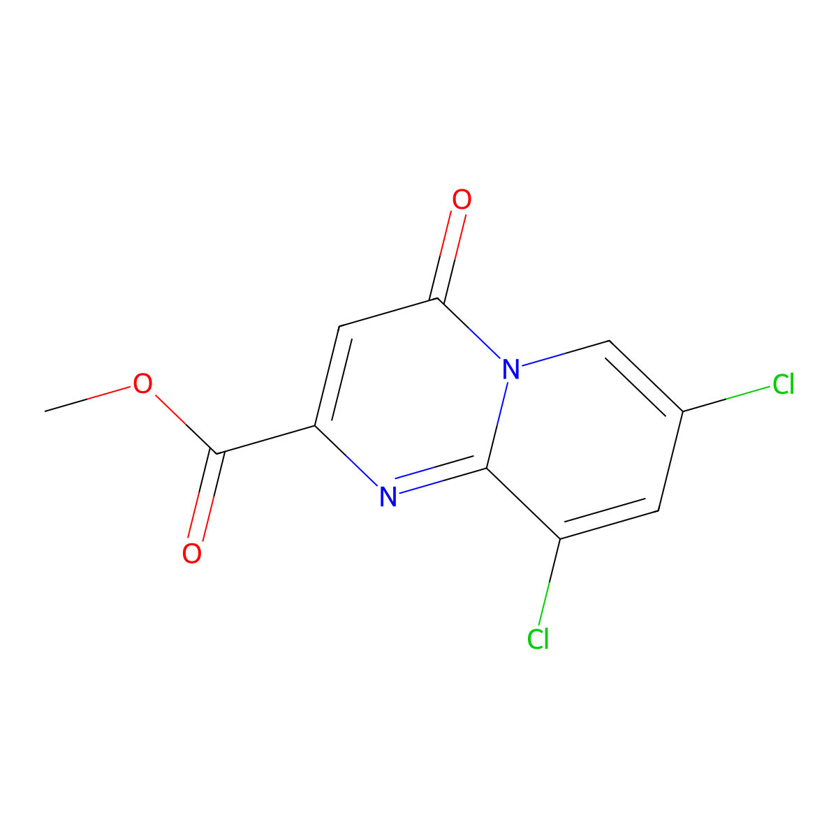 Methyl 7,9-dichloro-4-oxo-4H-pyrido[1,2-a]pyrimidine-2-carboxylate molecular structure, CAS 2007920-66-1