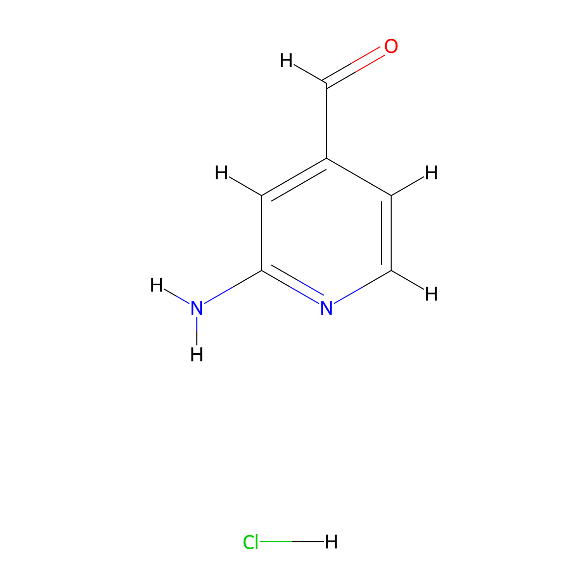 2-Aminoisonicotinaldehyde hydrochloride molecular structure, CAS 2007920-70-7