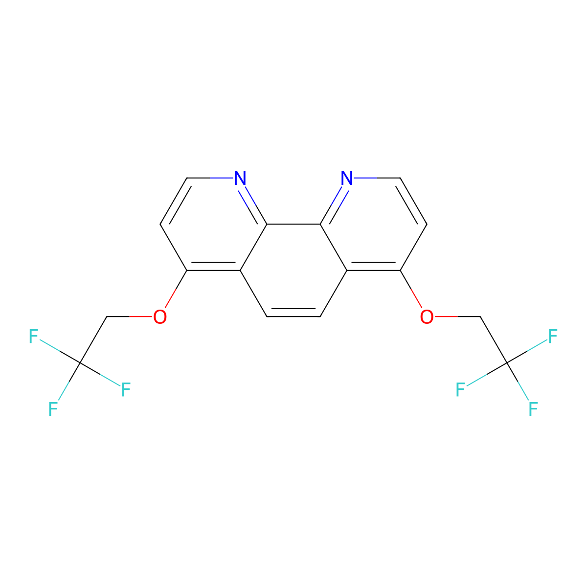 4,7-Bis(2,2,2-trifluoroethoxy)-1,10-phenanthroline molecular structure, CAS 2007920-74-1