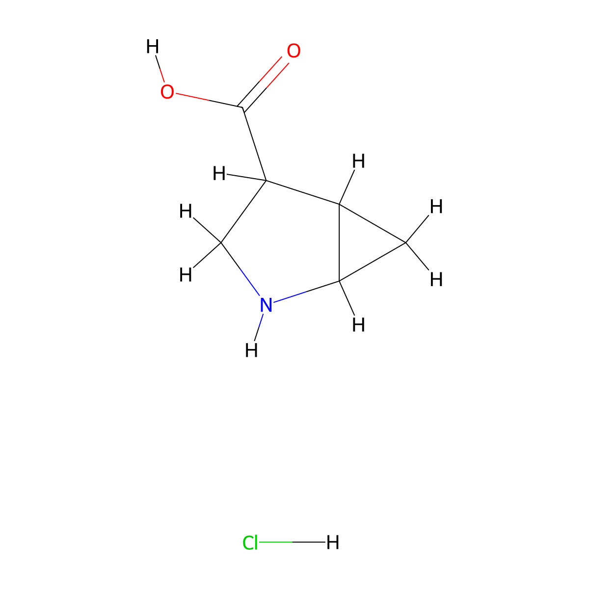 2-Azabicyclo[3.1.0]hexane-4-carboxylic acid hcl molecular structure, CAS 2007920-84-3