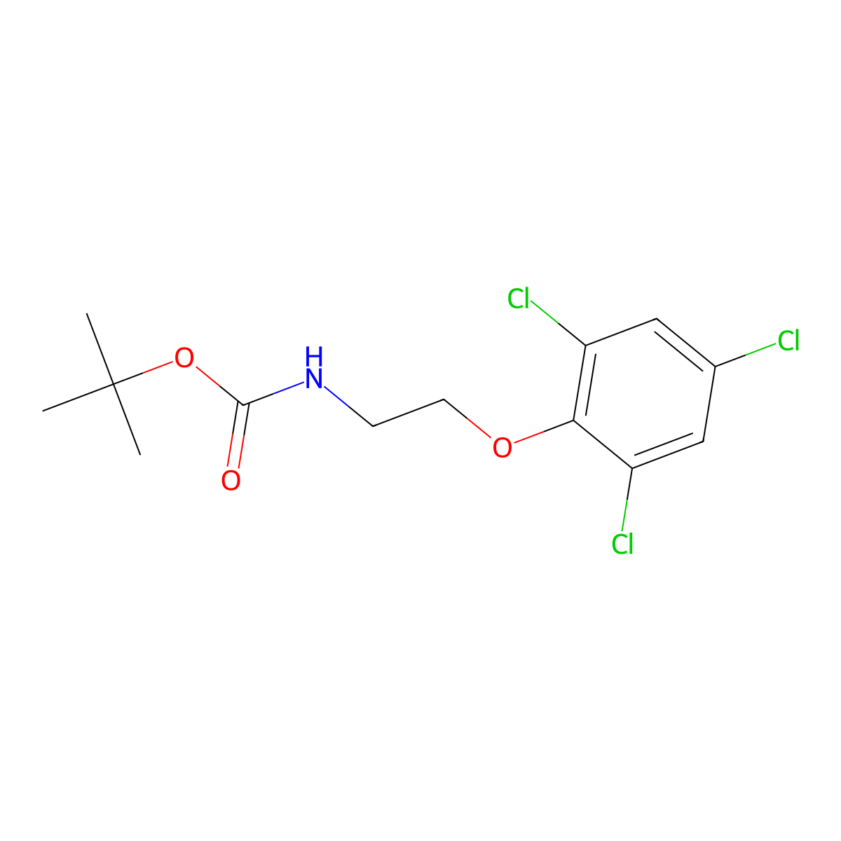 tert-Butyl (2-(2,4,6-trichlorophenoxy)ethyl)carbamate molecular structure, CAS 2007920-94-5