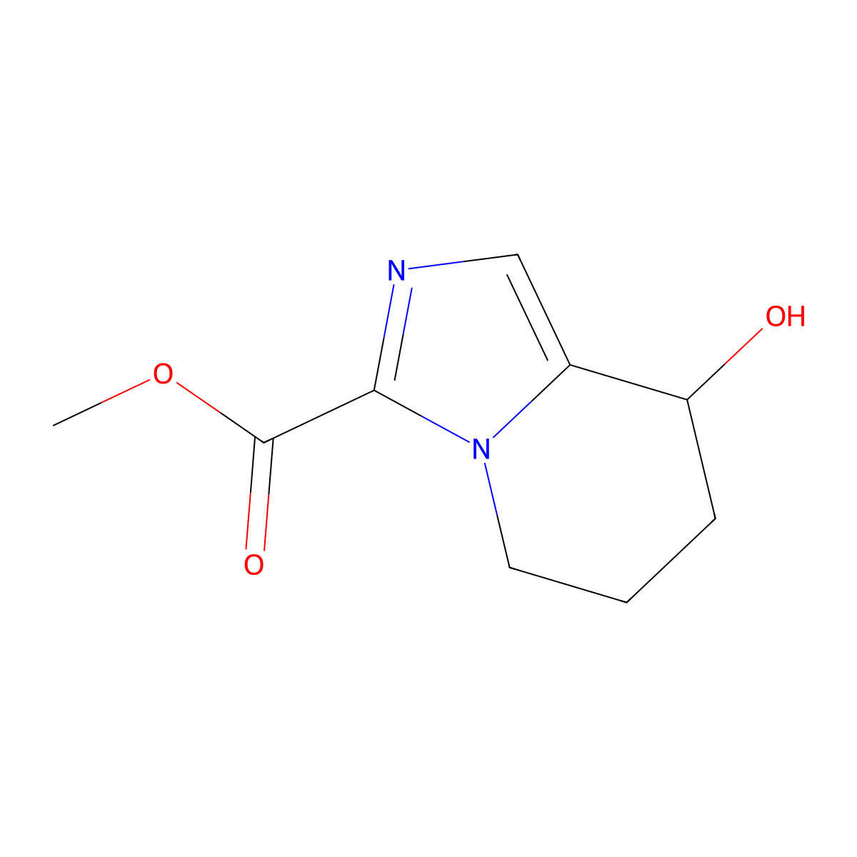 Methyl 8-hydroxy-5,6,7,8-tetrahydroimidazo[1,5-a]pyridine-3-carboxylate molecular structure, CAS 2007920-97-8