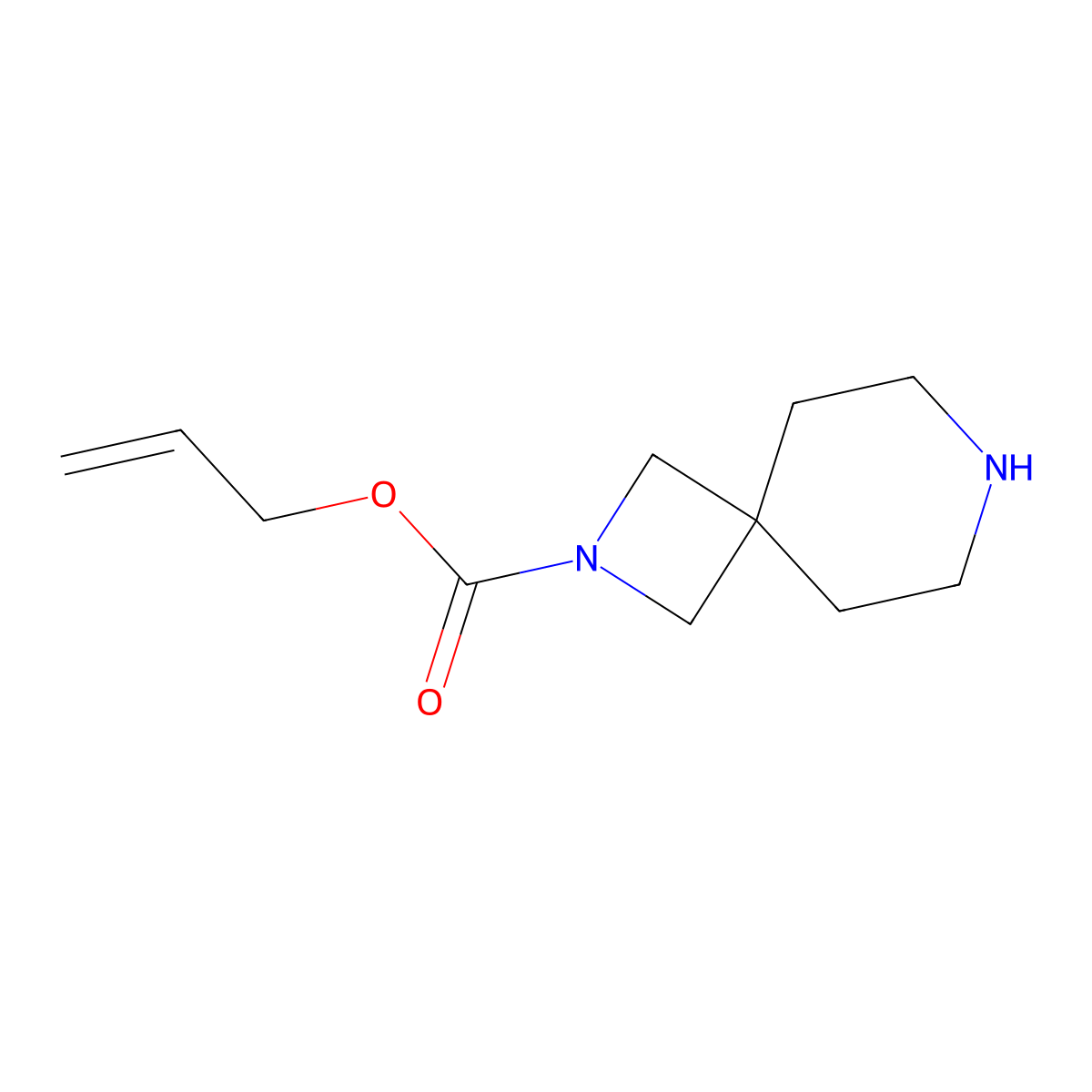 Prop-2-enyl 2,7-diazaspiro[3.5]nonane-2-carboxylate molecular structure, CAS 2007921-05-1