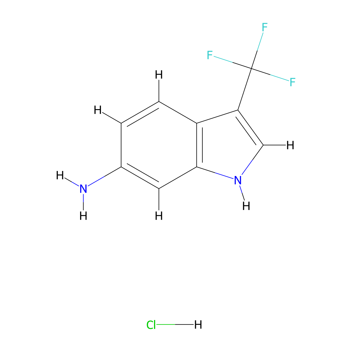 3-(trifluoromethyl)-1H-indol-6-amine hydrochloride molecular structure, CAS 2007921-17-5