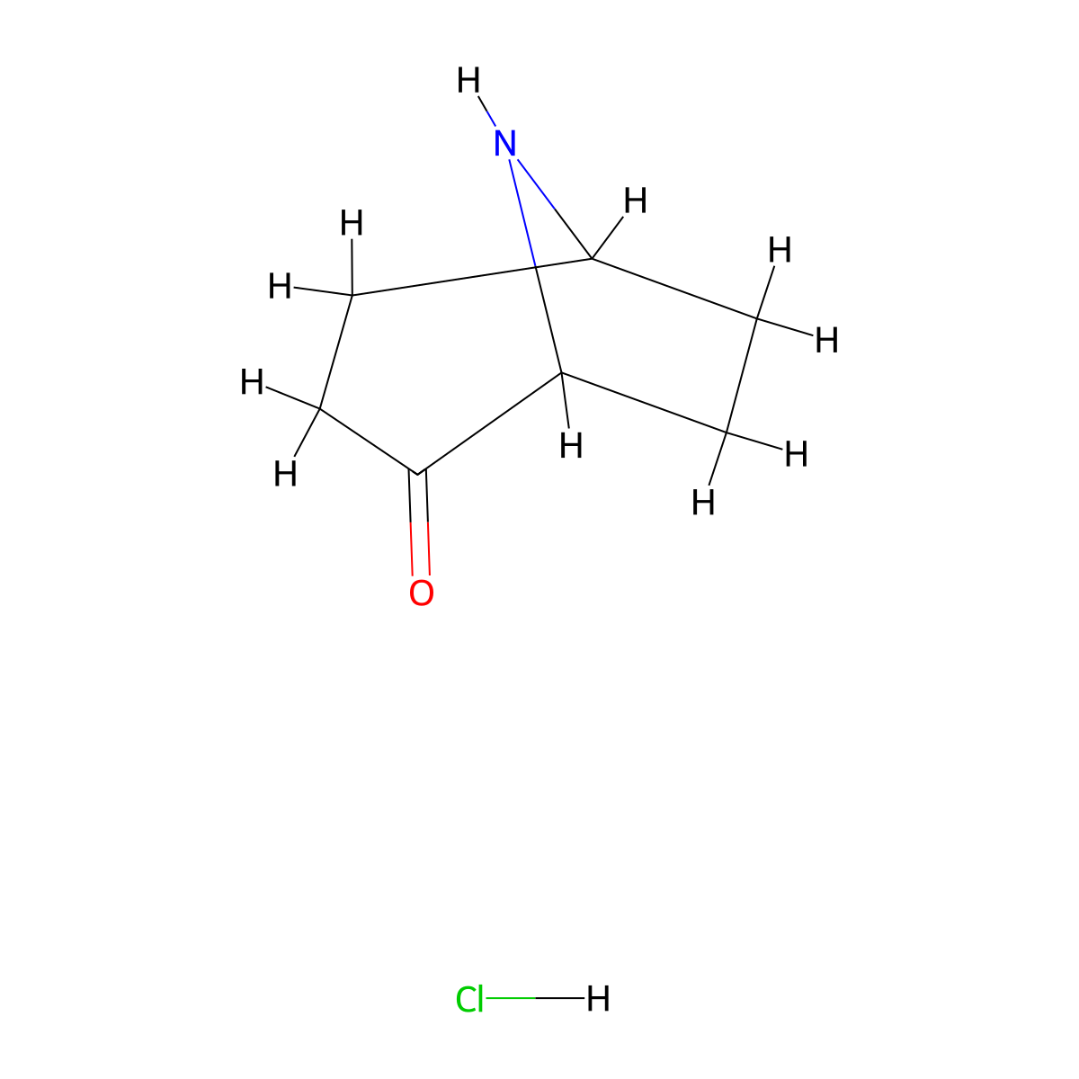 8-Azabicyclo[3.2.1]octan-2-one hydrochloride molecular structure, CAS 2007921-32-4