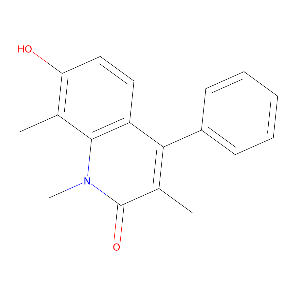 7-Hydroxy-1,3,8-trimethyl-4-phenyl-1,2-dihydroquinolin-2-one molecular structure, CAS 2007922-84-9